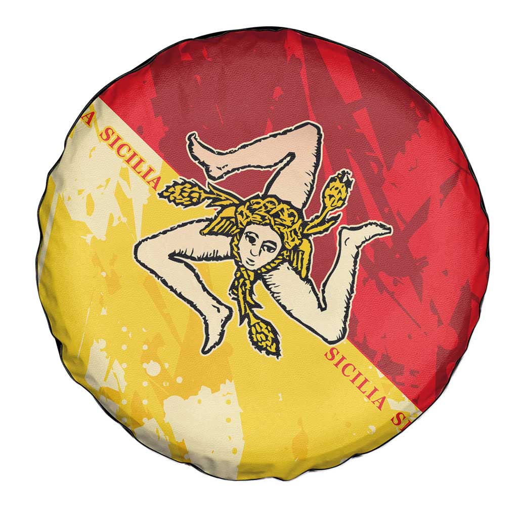 La Bandiera Regione Siciliana Spare Tire Cover - Wonder Print Shop