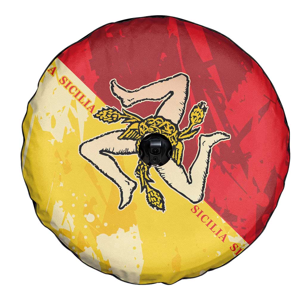 La Bandiera Regione Siciliana Spare Tire Cover - Wonder Print Shop