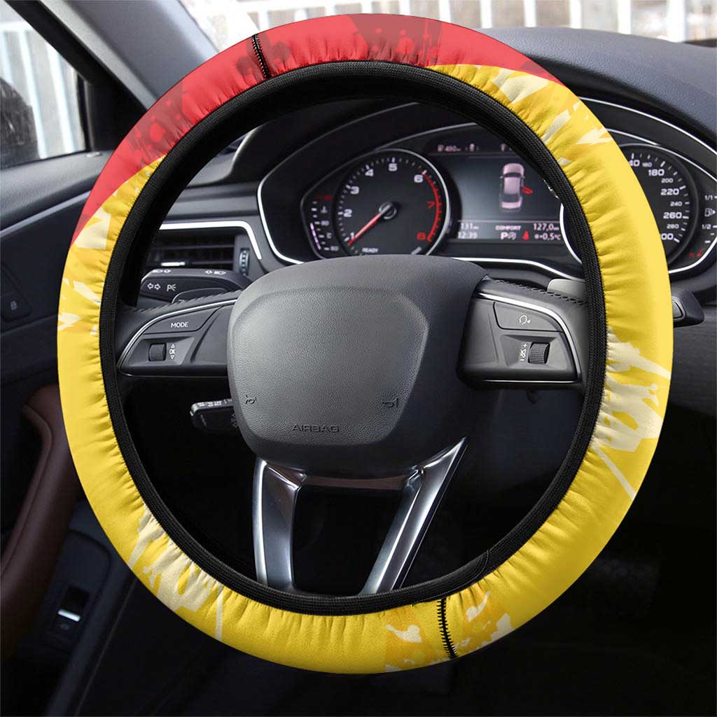 La Bandiera Regione Siciliana Steering Wheel Cover - Wonder Print Shop