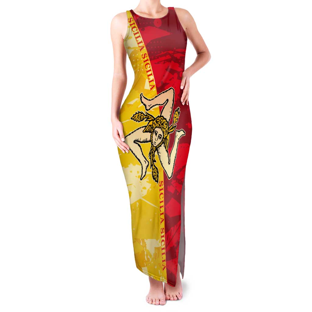 La Bandiera Regione Siciliana Tank Maxi Dress - Wonder Print Shop