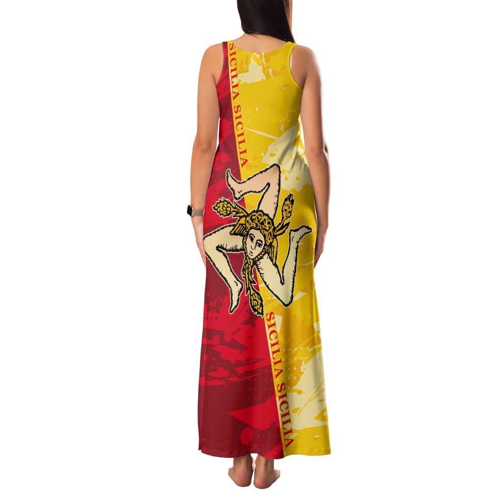 La Bandiera Regione Siciliana Tank Maxi Dress - Wonder Print Shop