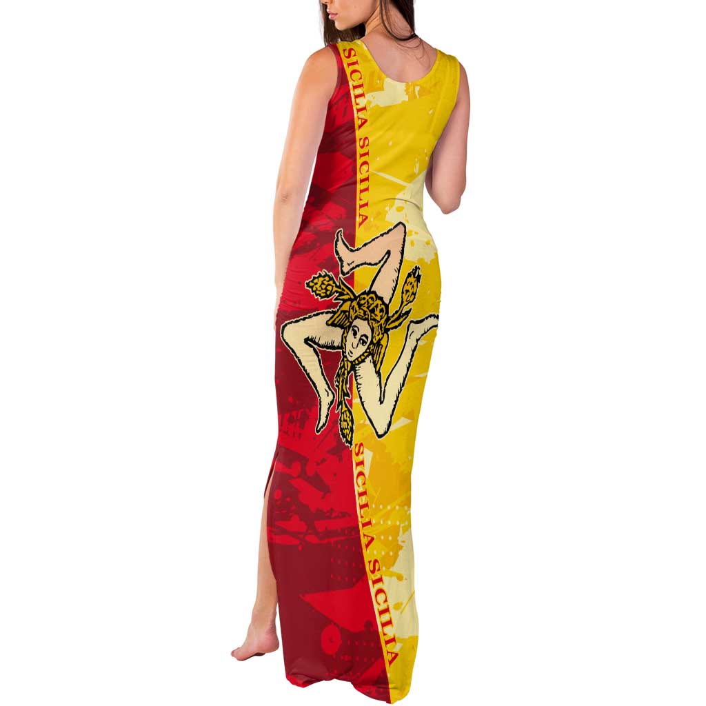 La Bandiera Regione Siciliana Tank Maxi Dress - Wonder Print Shop