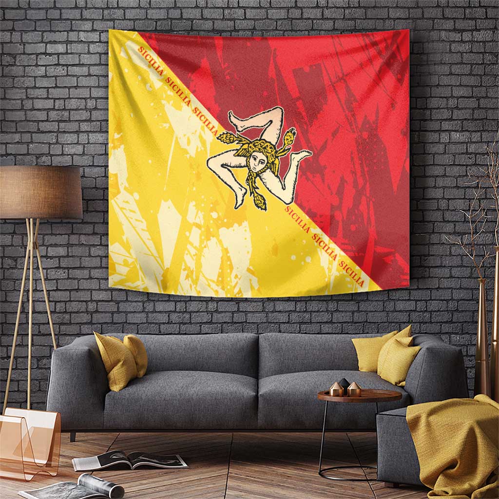 La Bandiera Regione Siciliana Tapestry - Wonder Print Shop