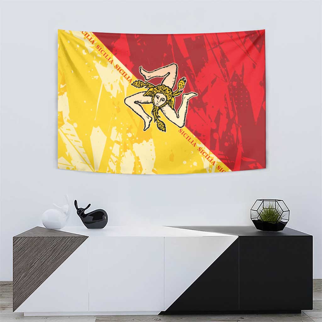 La Bandiera Regione Siciliana Tapestry - Wonder Print Shop