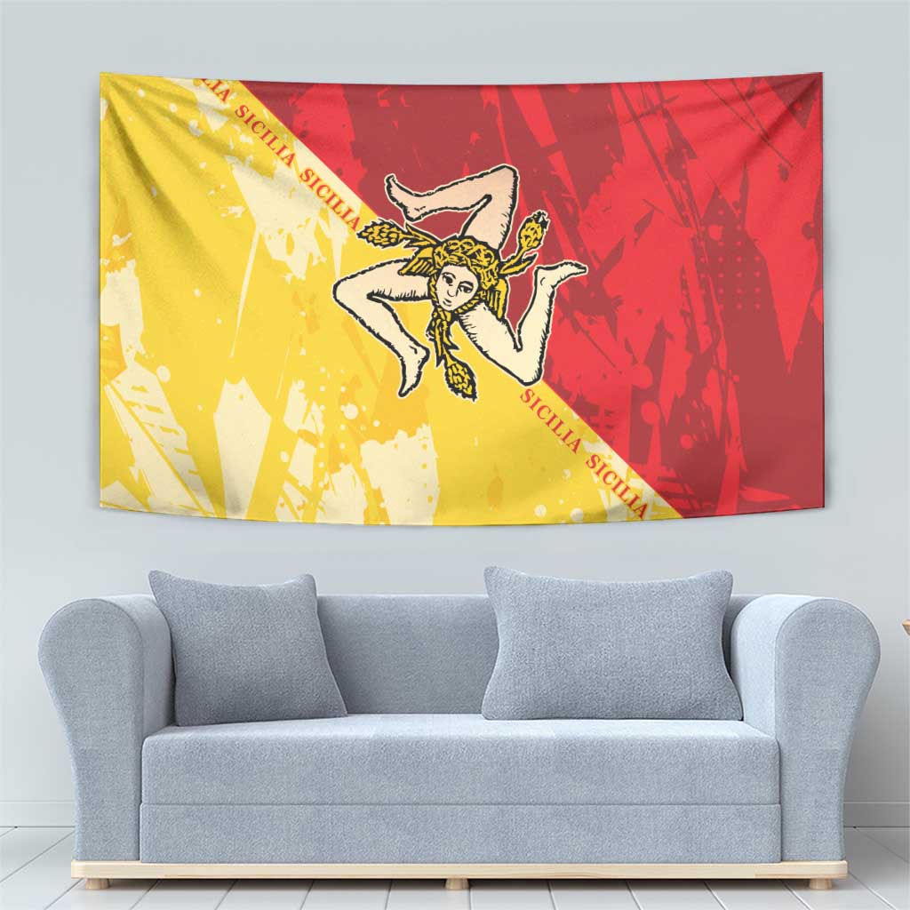 La Bandiera Regione Siciliana Tapestry - Wonder Print Shop