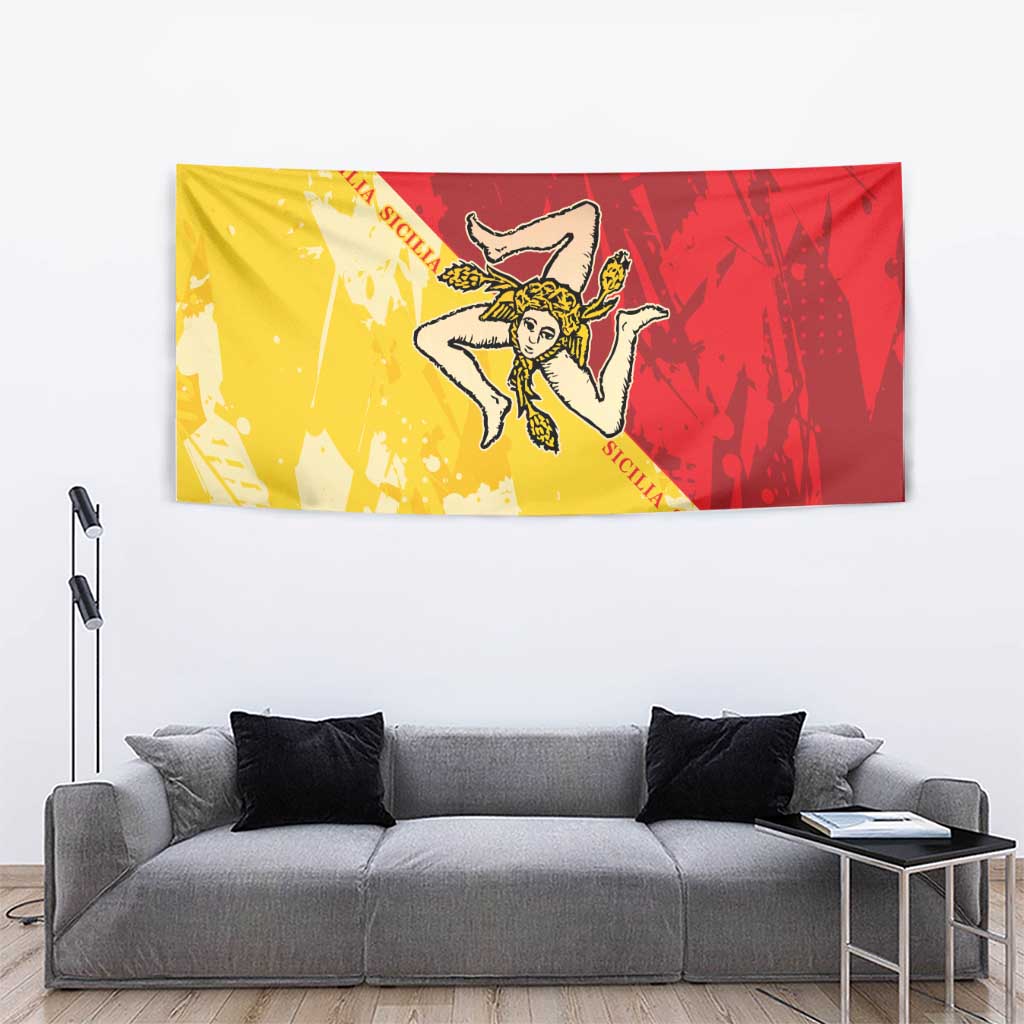 La Bandiera Regione Siciliana Tapestry - Wonder Print Shop