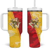 La Bandiera Regione Siciliana Tumbler With Handle - Wonder Print Shop