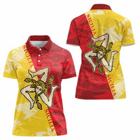 La Bandiera Regione Siciliana Women Polo Shirt - Wonder Print Shop
