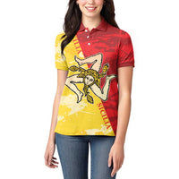 La Bandiera Regione Siciliana Women Polo Shirt - Wonder Print Shop