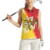 La Bandiera Regione Siciliana Women Sleeveless Polo Shirt - Wonder Print Shop