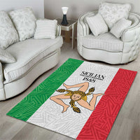 Sicilian Revolution of 1848 Area Rug Bandiera del Regno di Sicilia 1848-1849 LT9 - Wonder Print Shop