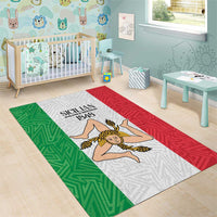 Sicilian Revolution of 1848 Area Rug Bandiera del Regno di Sicilia 1848-1849 LT9 - Wonder Print Shop