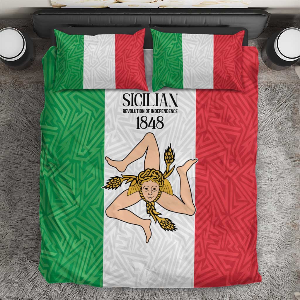 Sicilian Revolution of 1848 Bedding Set Bandiera del Regno di Sicilia 1848-1849 LT9 - Wonder Print Shop
