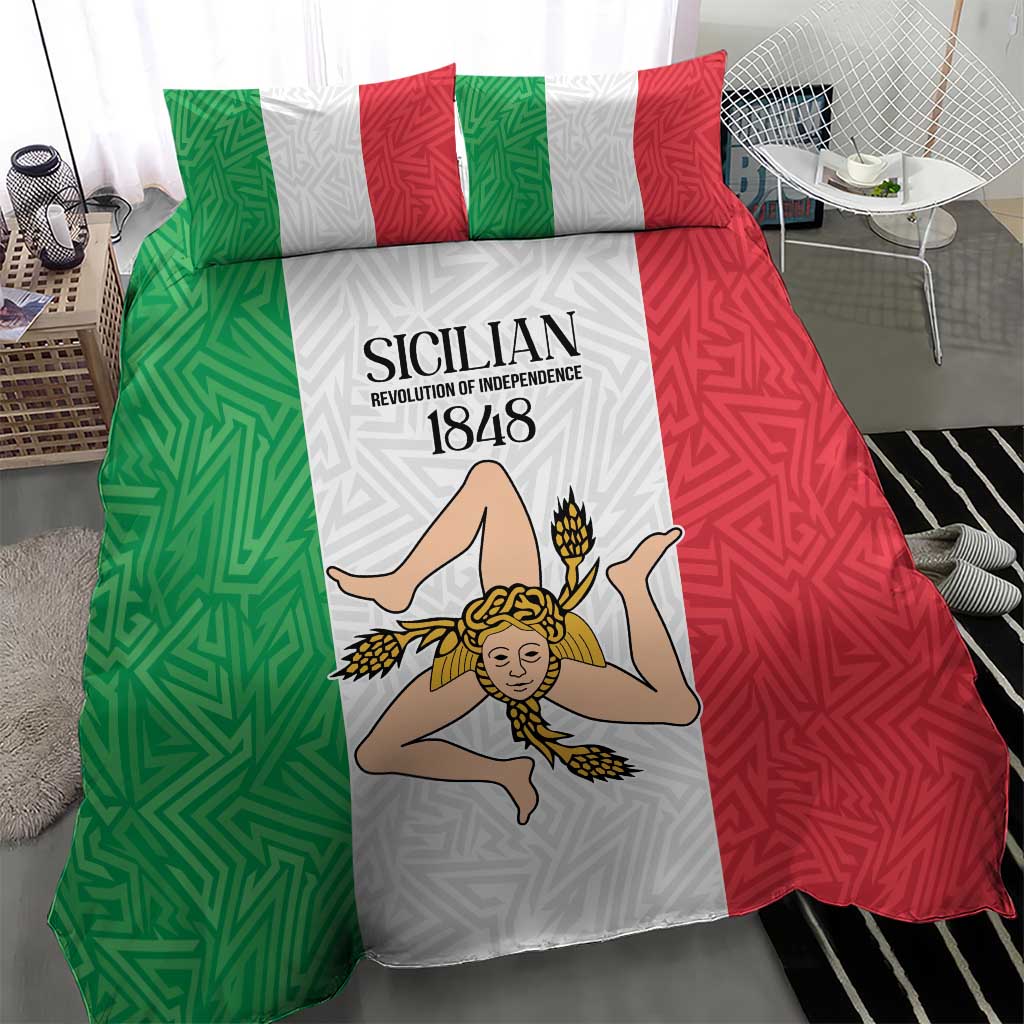 Sicilian Revolution of 1848 Bedding Set Bandiera del Regno di Sicilia 1848-1849 LT9 - Wonder Print Shop