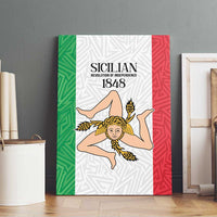 Sicilian Revolution of 1848 Canvas Wall Art Bandiera del Regno di Sicilia 1848-1849 LT9 - Wonder Print Shop