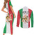 Sicilian Revolution of 1848 Couples Matching Short Sleeve Bodycon Dress and Long Sleeve Button Shirt Bandiera del Regno di Sicilia 1848-1849 LT9 - Wonder Print Shop
