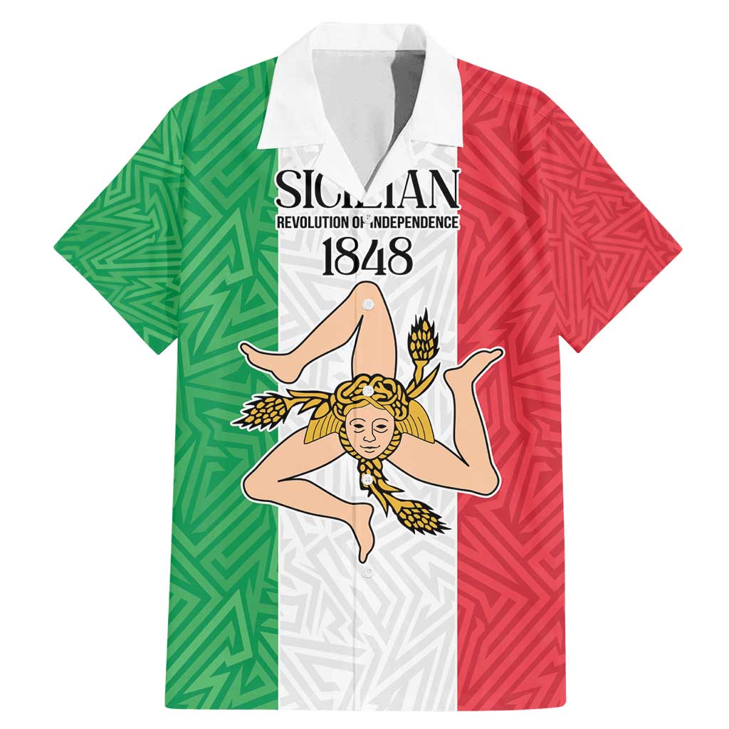 Sicilian Revolution of 1848 Family Matching Mermaid Dress and Hawaiian Shirt Bandiera del Regno di Sicilia 1848-1849 LT9 - Wonder Print Shop
