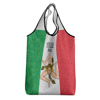 Sicilian Revolution of 1848 Grocery Bag Bandiera del Regno di Sicilia 1848-1849
