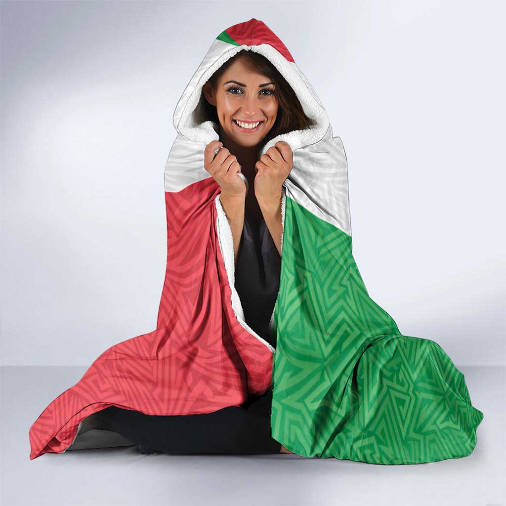 Sicilian Revolution of 1848 Hooded Blanket Bandiera del Regno di Sicilia 1848-1849