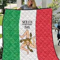 Sicilian Revolution of 1848 Quilt Bandiera del Regno di Sicilia 1848-1849 - Wonder Print Shop