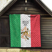Sicilian Revolution of 1848 Quilt Bandiera del Regno di Sicilia 1848-1849 - Wonder Print Shop