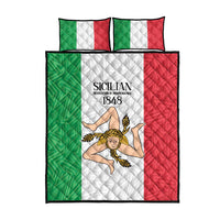 Sicilian Revolution of 1848 Quilt Bed Set Bandiera del Regno di Sicilia 1848-1849 - Wonder Print Shop