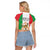 Sicilian Revolution of 1848 Raglan Cropped T Shirt Bandiera del Regno di Sicilia 1848-1849 - Wonder Print Shop