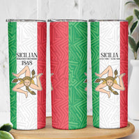 Sicilian Revolution of 1848 Skinny Tumbler Bandiera del Regno di Sicilia 1848-1849 - Wonder Print Shop
