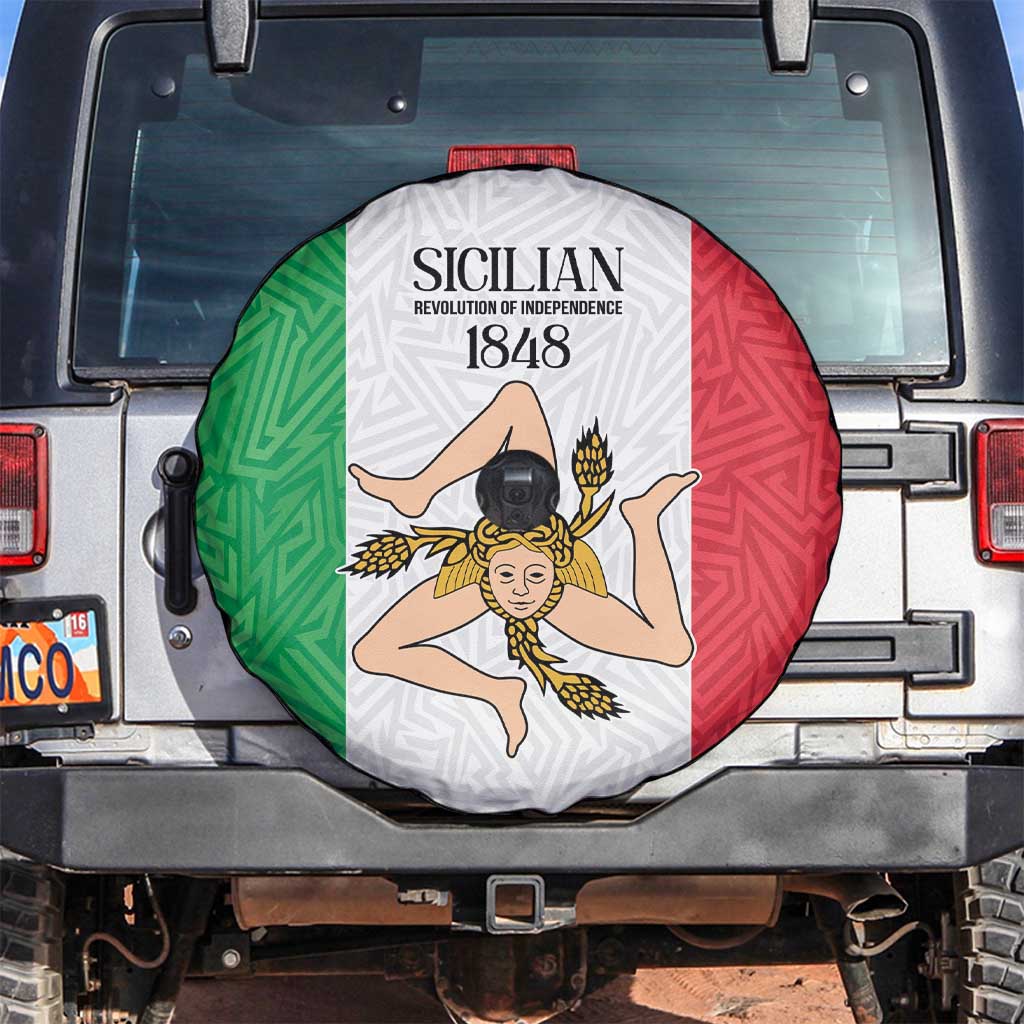 Sicilian Revolution of 1848 Spare Tire Cover Bandiera del Regno di Sicilia 1848-1849 - Wonder Print Shop