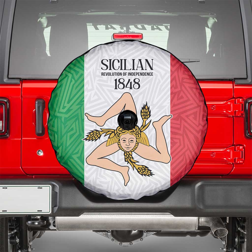 Sicilian Revolution of 1848 Spare Tire Cover Bandiera del Regno di Sicilia 1848-1849 - Wonder Print Shop