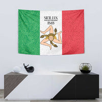 Sicilian Revolution of 1848 Tapestry Bandiera del Regno di Sicilia 1848-1849 - Wonder Print Shop