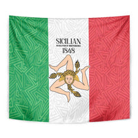 Sicilian Revolution of 1848 Tapestry Bandiera del Regno di Sicilia 1848-1849 - Wonder Print Shop