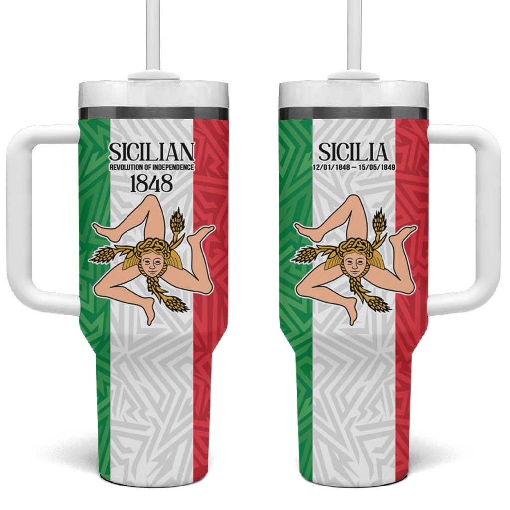Sicilian Revolution of 1848 Tumbler With Handle Bandiera del Regno di Sicilia 1848-1849 - Wonder Print Shop