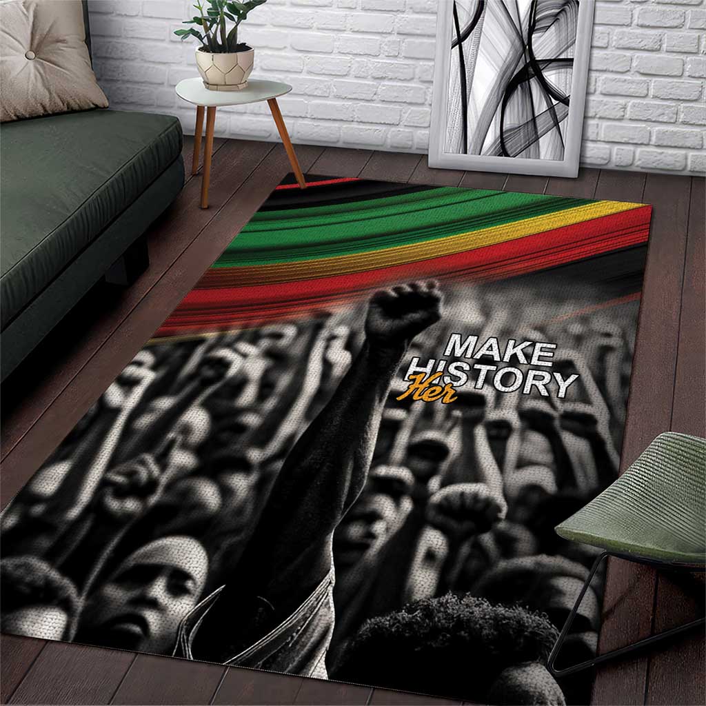 Make His-Herstories Area Rug Black Power Hand and Pan-African Flag LT9 - Wonder Print Shop