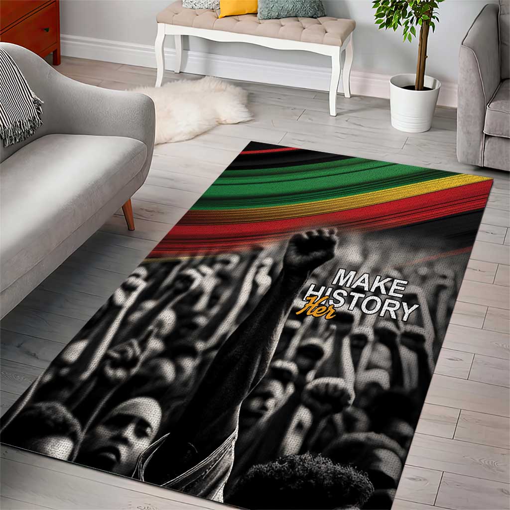 Make His-Herstories Area Rug Black Power Hand and Pan-African Flag LT9 - Wonder Print Shop