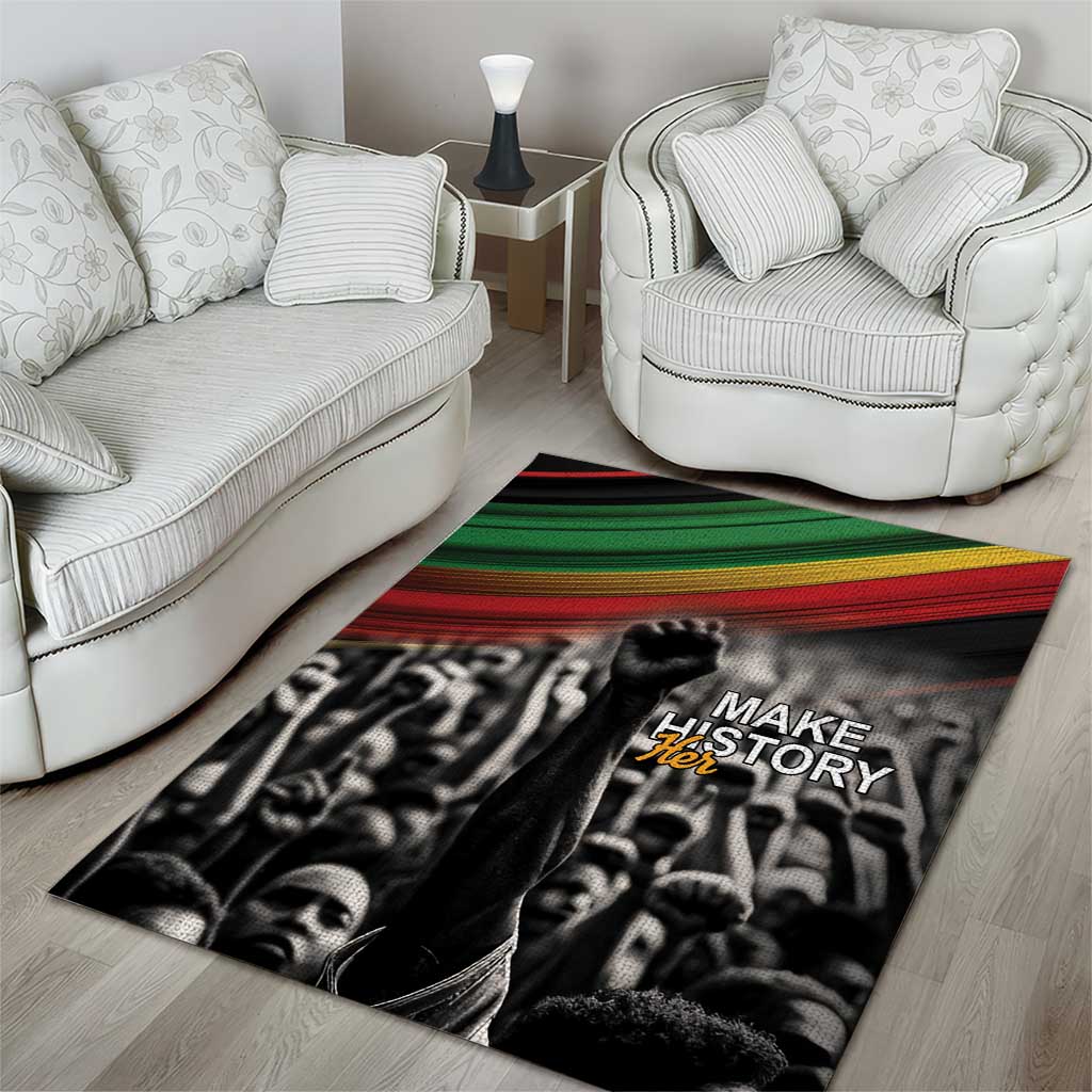 Make His-Herstories Area Rug Black Power Hand and Pan-African Flag LT9 - Wonder Print Shop