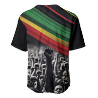 Make His-Herstories Baseball Jersey Black Power Hand and Pan-African Flag LT9 - Wonder Print Shop
