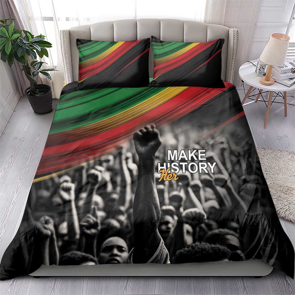 Make His-Herstories Bedding Set Black Power Hand and Pan-African Flag LT9 - Wonder Print Shop