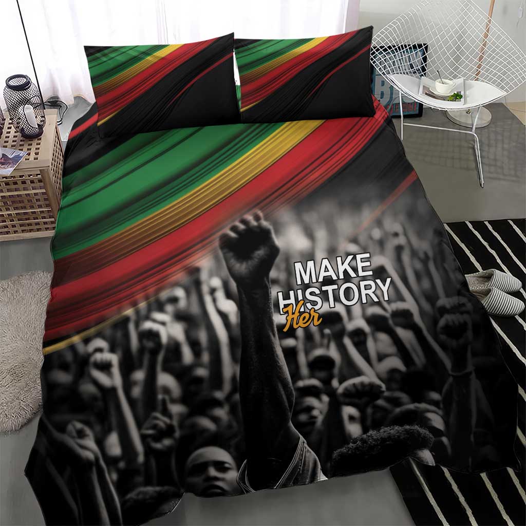 Make His-Herstories Bedding Set Black Power Hand and Pan-African Flag LT9 - Wonder Print Shop