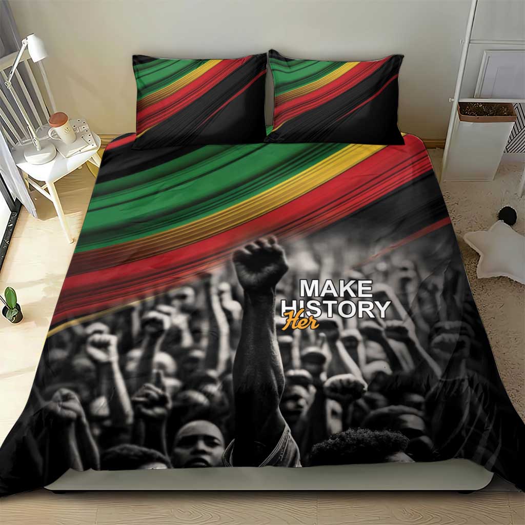 Make His-Herstories Bedding Set Black Power Hand and Pan-African Flag LT9 - Wonder Print Shop