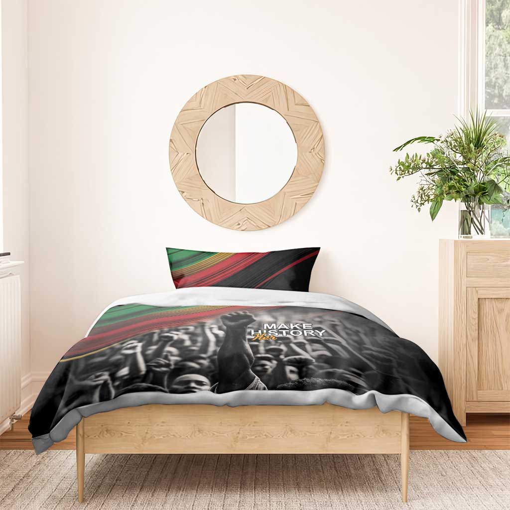 Make His-Herstories Bedding Set Black Power Hand and Pan-African Flag LT9 - Wonder Print Shop