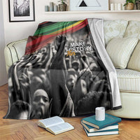 Make His-Herstories Blanket Black Power Hand and Pan-African Flag