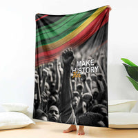 Make His-Herstories Blanket Black Power Hand and Pan-African Flag