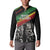 Make His-Herstories Button Sweatshirt Black Power Hand and Pan-African Flag LT9 - Wonder Print Shop