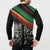 Make His-Herstories Button Sweatshirt Black Power Hand and Pan-African Flag LT9 - Wonder Print Shop