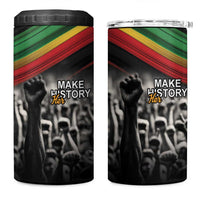 Make His-Herstories 4 in 1 Can Cooler Tumbler Black Power Hand and Pan-African Flag LT9 - Wonder Print Shop