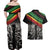 Make His-Herstories Couples Matching Off Shoulder Maxi Dress and Hawaiian Shirt Black Power Hand and Pan-African Flag LT9 - Wonder Print Shop