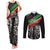 Make His-Herstories Couples Matching Tank Maxi Dress and Long Sleeve Button Shirt Black Power Hand and Pan-African Flag LT9 - Wonder Print Shop