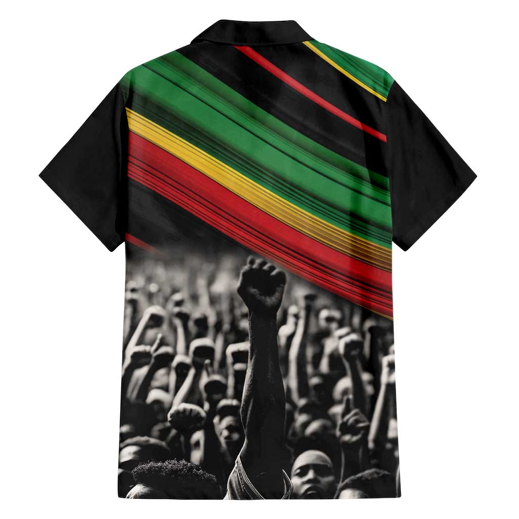 Make His-Herstories Family Matching Long Sleeve Bodycon Dress and Hawaiian Shirt Black Power Hand and Pan-African Flag LT9 - Wonder Print Shop