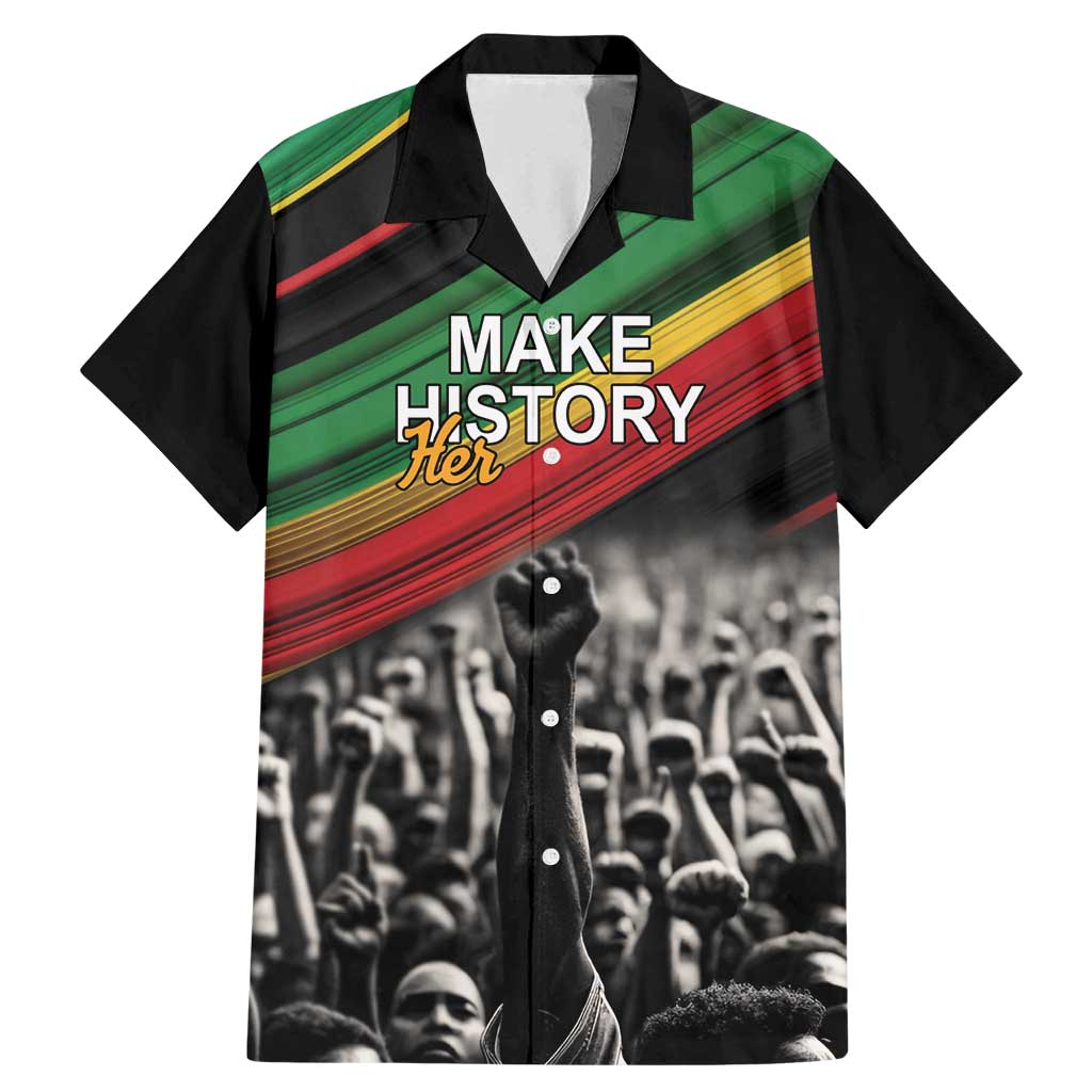 Make His-Herstories Family Matching Mermaid Dress and Hawaiian Shirt Black Power Hand and Pan-African Flag LT9 - Wonder Print Shop